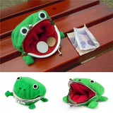 20Pcs Anime Frog Wallet Coin Purse Keychain Plush Cartoon Flannel Key holder