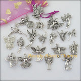 20Pcs Antiqued Silver Lovely Angel Charms Pendants