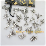 20Pcs Antiqued Silver Lovely Angel Charms Pendants