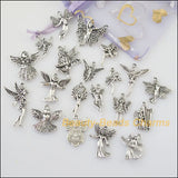 20Pcs Antiqued Silver Lovely Angel Charms Pendants