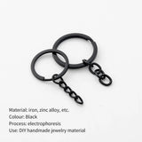 20Pcs DIY Key Ring 4-Link Chain Small Object Doll Pendant Accessory Bag