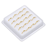 20Pcs Ball Closure Hoop Nose Rings 10MM Thin 22G Body Piercing Jewelry