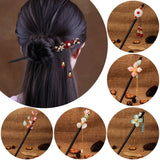 20Pcs Vintage Wooden Pencil Hair Chopsticks Long Hair Clips Ladies Girls