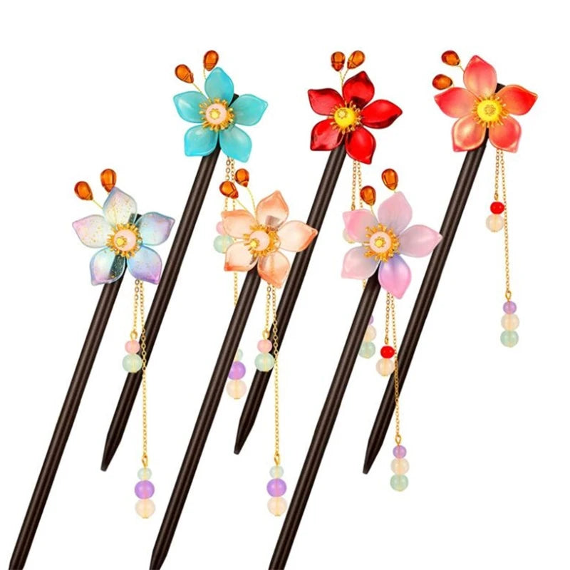 20Pcs Vintage Wooden Pencil Hair Chopsticks Long Hair Clips Ladies Girls