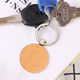 20Pcs Blank Round Wooden DIY Key Tag Gift