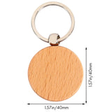 20Pcs Blank Round Wooden DIY Key Tag Gift