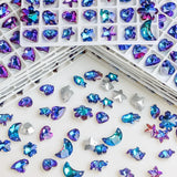 20Pcs Austria Crystal Droplet Pendant Heart Shape Glass Loose Beads