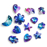 20Pcs Austria Crystal Droplet Pendant Heart Shape Glass Loose Beads