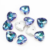 20Pcs Austria Crystal Droplet Pendant Heart Shape Glass Loose Beads