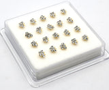 925 Silver Nose Studs Crystal Butterfly Nose Piercing Jewelry
