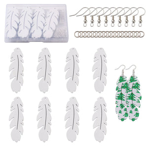 DIY Dangle Earring Kit with Spray Painted Wood Pendants
