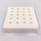 20Pcs/Box 925 Sterling Silver Double Shell Nose Studs Piercing