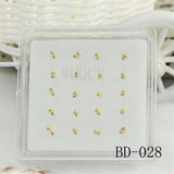 20Pcs Box Small Ball Nose Rings Piercing Studs 2.0mm 925 Silver