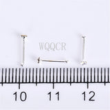20Pcs Crystal Nose Studs Straight Pin Body Jewelry
