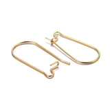 20Pcs Brass Kidney Ear Wire Earring Hooks 18K Plated DIY Jewelry Making