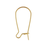 20Pcs Brass Kidney Ear Wire Earring Hooks 18K Plated DIY Jewelry Making