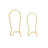 20Pcs Brass Kidney Ear Wire Earring Hooks 18K Plated DIY Jewelry Making