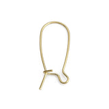 20Pcs Brass Kidney Ear Wire Earring Hooks 18K Plated DIY Jewelry Making