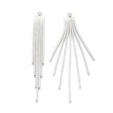 20Pcs Brass Chain Tassel Pendants Long for Earrings Jewelry Making