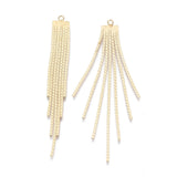 20Pcs Brass Chain Tassel Pendants Long for Earrings Jewelry Making