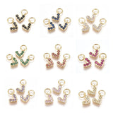 20Pcs Brass Heart Charms CZ Pendants for Jewelry Making