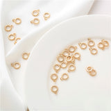 20Pcs Brass Plated Round Bail Charm Holder Spacer w Loop Bead Hangers