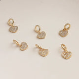 20Pcs Brass Plated Round Bail Charm Holder Spacer w Loop Bead Hangers