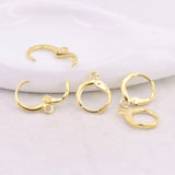 20Pcs Brass Plated Lever Back Earring Hooks for DIY Jewelry Making