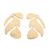 20Pcs Brass Leaf Charms Raw Textured Vine Pendant DIY Jewelry Findings
