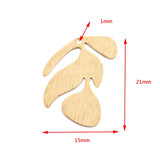 20Pcs Brass Leaf Charms Raw Textured Vine Pendant DIY Jewelry Findings