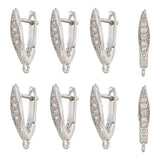 20Pcs CZ Hoop Clasps Earrings Findings DIY Jewelry Making