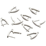 20Pcs CZ Hoop Clasps Earrings Findings DIY Jewelry Making