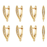 20Pcs CZ Hoop Clasps Earrings Findings DIY Jewelry Making