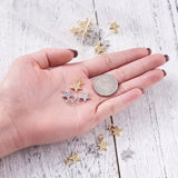 20Pcs Brass CZ Pendants Mixed Star Charms for DIY Jewelry Making