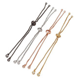 20Pcs Brass Rhinestone Adjustable Bracelet Chains Slider Charm Link