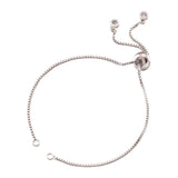 20Pcs Brass Rhinestone Adjustable Bracelet Chains Slider Charm Link