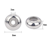 20Pcs Brass 8MM Rubber Stopper Spacer Beads For European Slider Bracelet