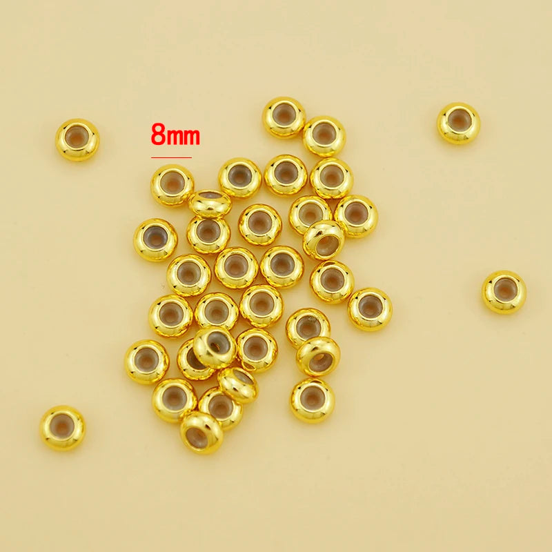20Pcs Brass 8MM Rubber Stopper Spacer Beads For European Slider Bracelet