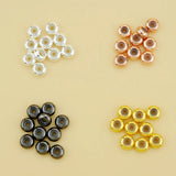 20Pcs Brass 8MM Rubber Stopper Spacer Beads For European Slider Bracelet