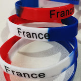 20Pcs National Flag Silicone Wristbands Football Souvenir Bracelets