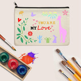 20Pcs Canvas Makeup Bags Zipper Pouch Blank DIY Craft Bags Cosmetic Pouch