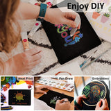 20Pcs Canvas Makeup Bags Zipper Pouch Blank DIY Craft Bags Cosmetic Pouch