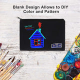 20Pcs Canvas Makeup Bags Zipper Pouch Blank DIY Craft Bags Cosmetic Pouch