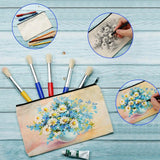 20Pcs Canvas Makeup Bags Zipper Pouch Blank DIY Craft Bags Cosmetic Pouch