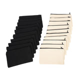 20Pcs Canvas Makeup Bags Zipper Pouch Blank DIY Craft Bags Cosmetic Pouch
