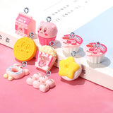 20Pcs Cartoon Cake Jelly Popcorn Resin Charms for DIY Jewelry Making