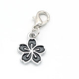 20Pcs Cherry Blossoms Enamel Charms for Jewelry Making