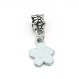 20Pcs Cherry Blossoms Enamel Charms for Jewelry Making