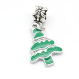 20Pcs Christmas Tree Charms Enamel Pendants for Jewelry Making