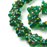20Pcs Christmas Tree Lampwork Beads Glass Dangle Beads DIY Jewelry Making